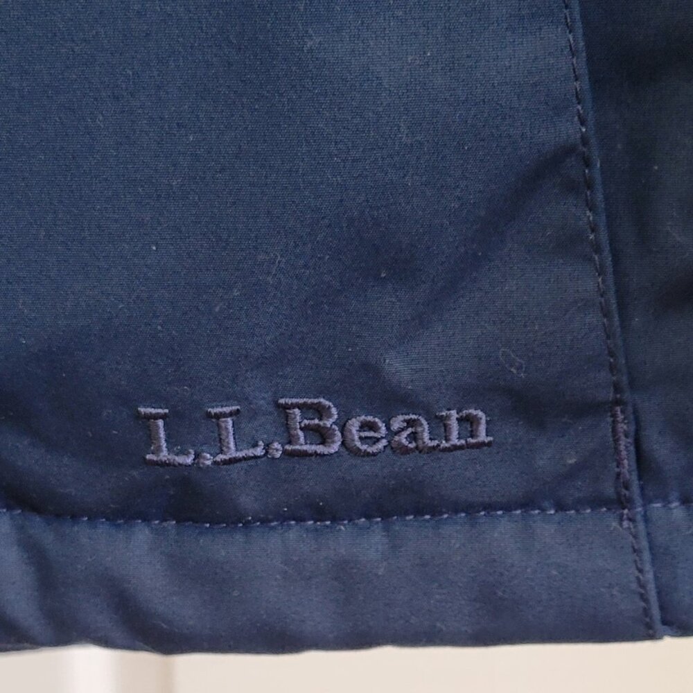 L.L. Bean Women's Navy Blue Down Parka with Removable Hood - Picture 6 of 6